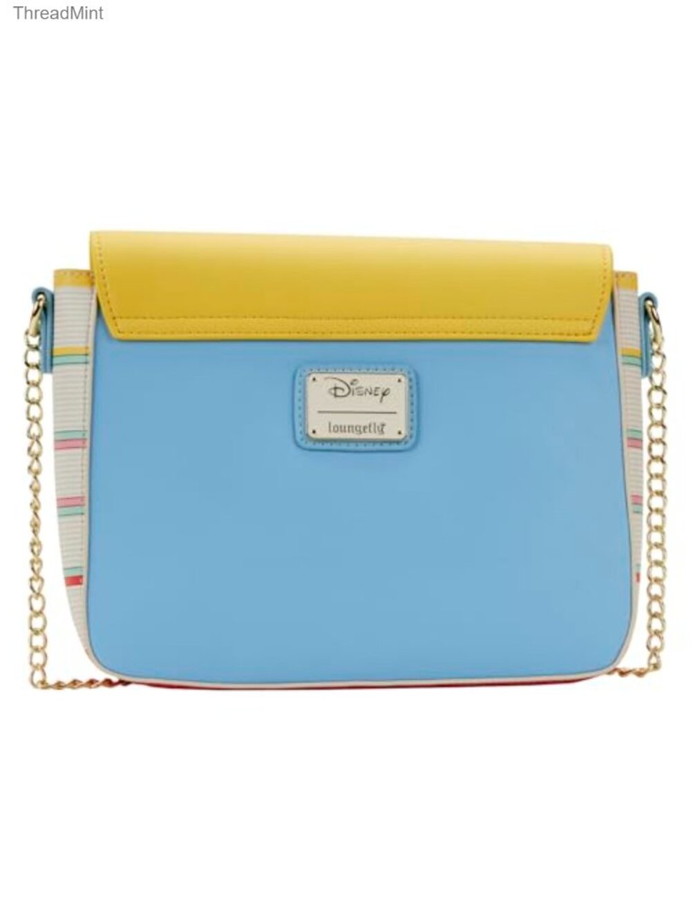 Loungefly Disney Princess Books Crossbody Bag Faux Leather Gold Chain